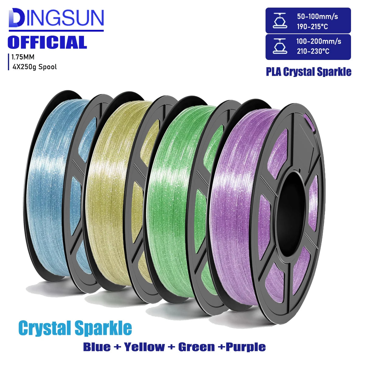 Translucent Crystal PLA Filament 1.75mm | 3D Maliang Spool