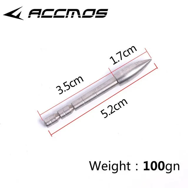Archery ID3 2 4 5 6 8 0 Stainless Steel Insert Arrowhead Point Tips