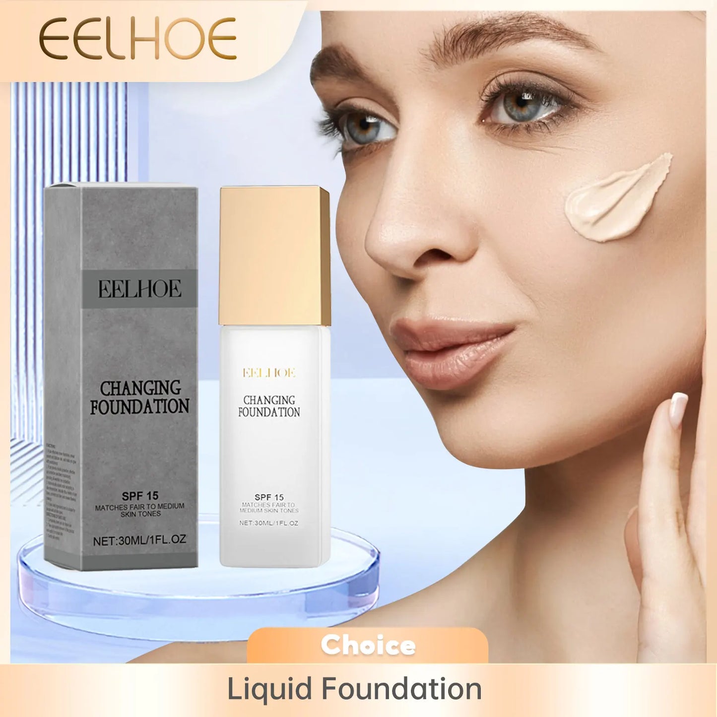 EELHOE Color Changing Liquid Foundation – Matte Full Coverage
