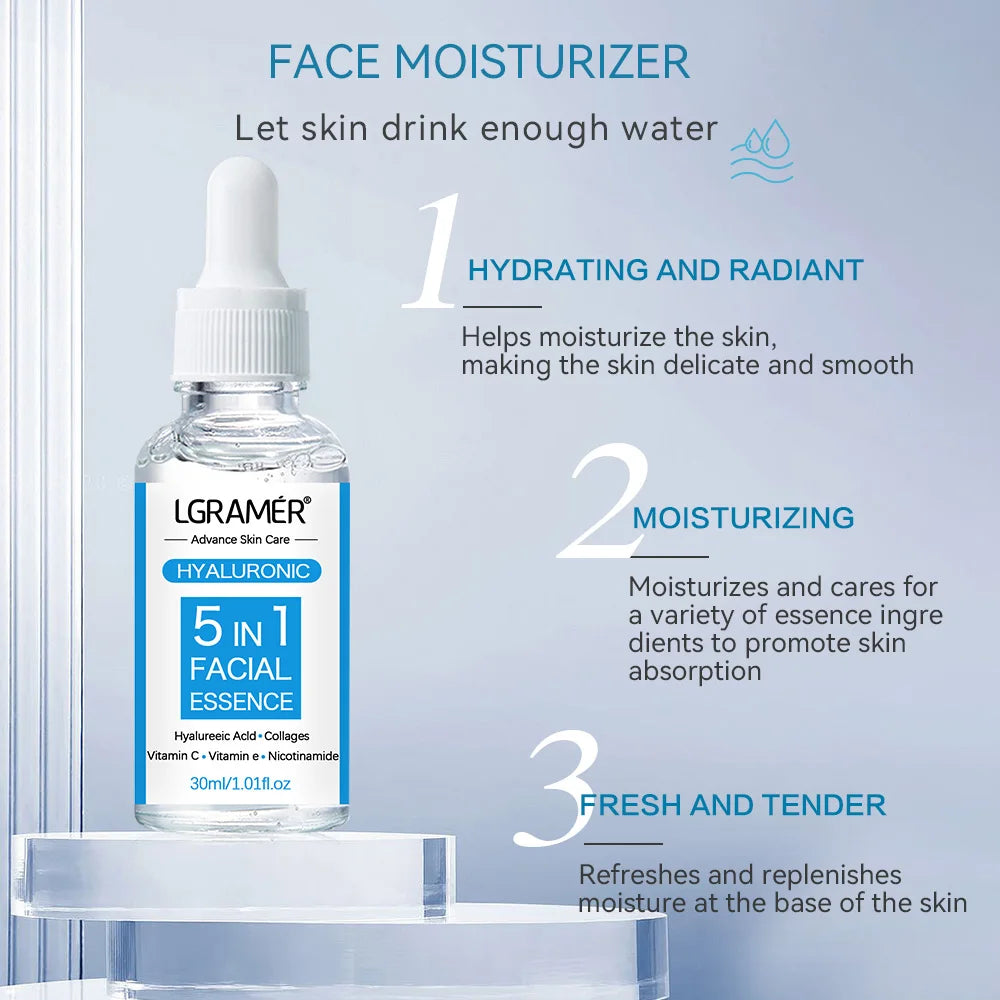 Hyaluronic Acid Facial Essence – Brighten & Moisturize 30ml Peaceful Pleasures Health and Wellness