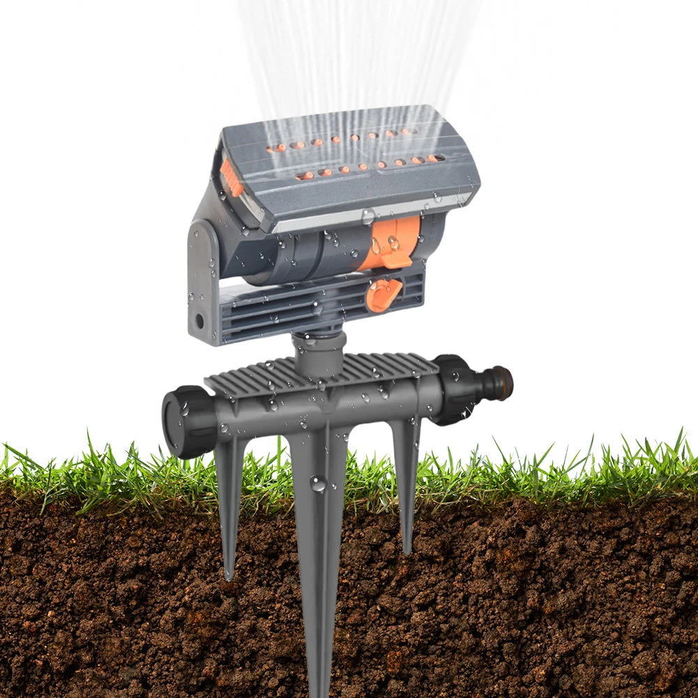 Oscillating Garden Sprinkler 16 Nozzles | Adjustable Lawn Sprayer