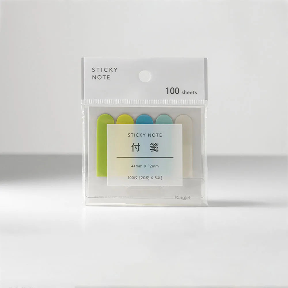 100 Sheets Japanese Minimalist Semi Transparent PET Index Sticky