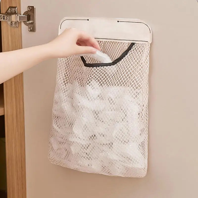 Wall Mounted Mesh Storage Bag | No-Drill Door Organiser