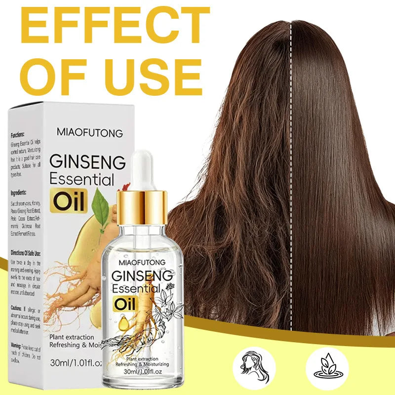 Ginseng & Argan Hair Oil – Moisturizing Frizz Smoothing Treatment