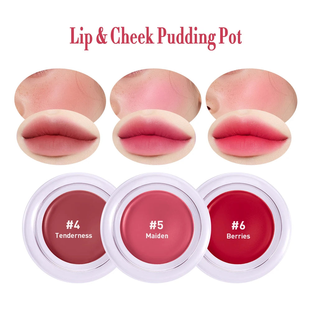 Lip&Cheek Blurry Pudding Pot Blushed Moment Blur blush Baby Makeup 5g Blush Buildable Lightweight Multi-Use Soft Matte Finish Peaceful Pleasures Health and Wellness