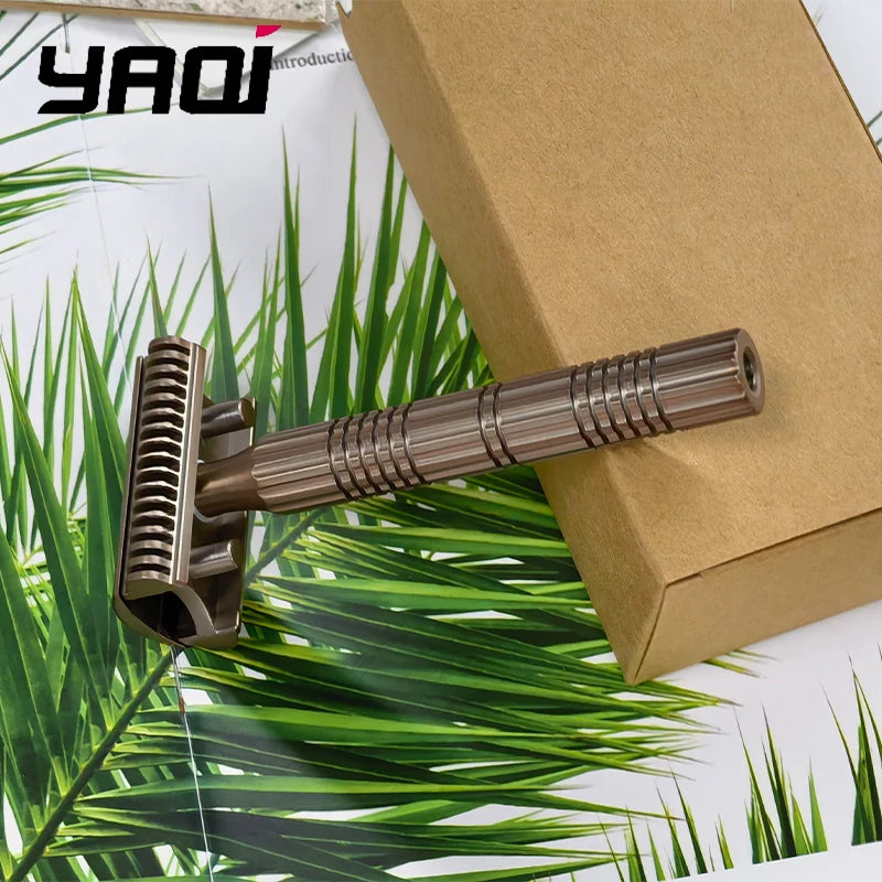 2026 Top Selling！YAQI Vintage Bohemia 316 Stainless Steel Adjustable Baseplate Men Professional Safety Razor Peaceful Pleasures Health and Wellness