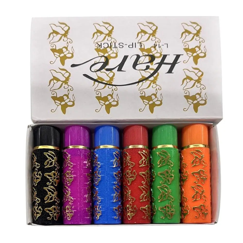 6-Color Mood-Changing Matte Lipstick Set – Velvet & Moisturizing