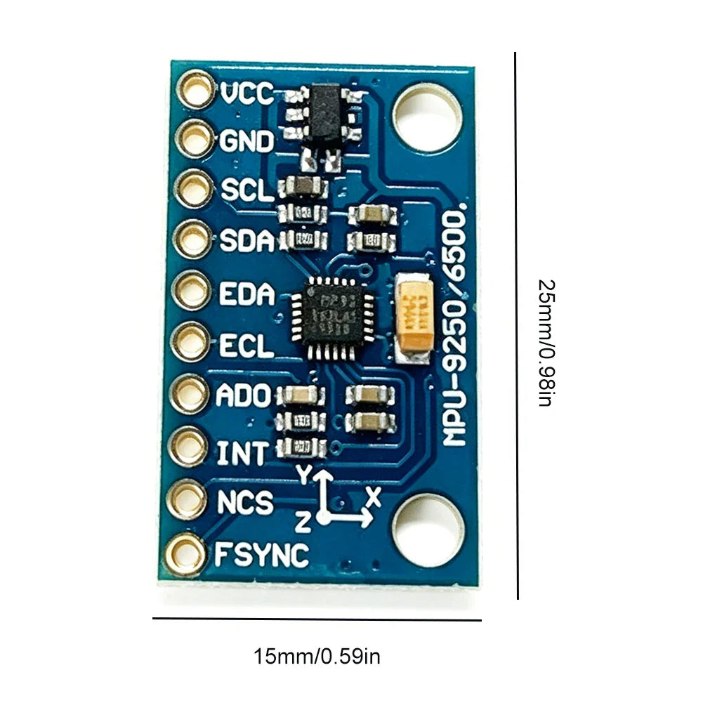 GY-9250 MPU9250 9-Axis IMU Sensor Module – IIC/SPI, 3–5V