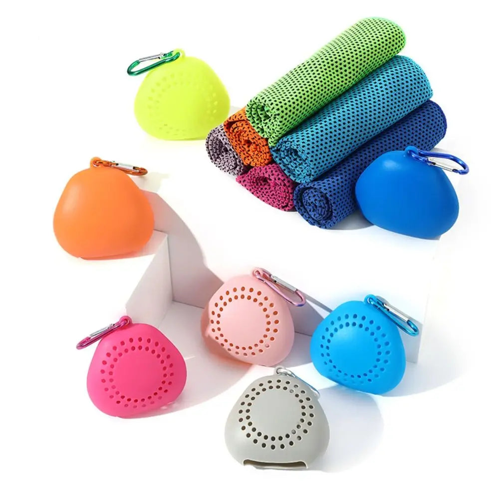Portable Polyester Cooling Towel Silica Gel Quick Dry Cold Towel Absorbent Microfiber Ice Towel Summer Peaceful Pleasures Health and Wellness