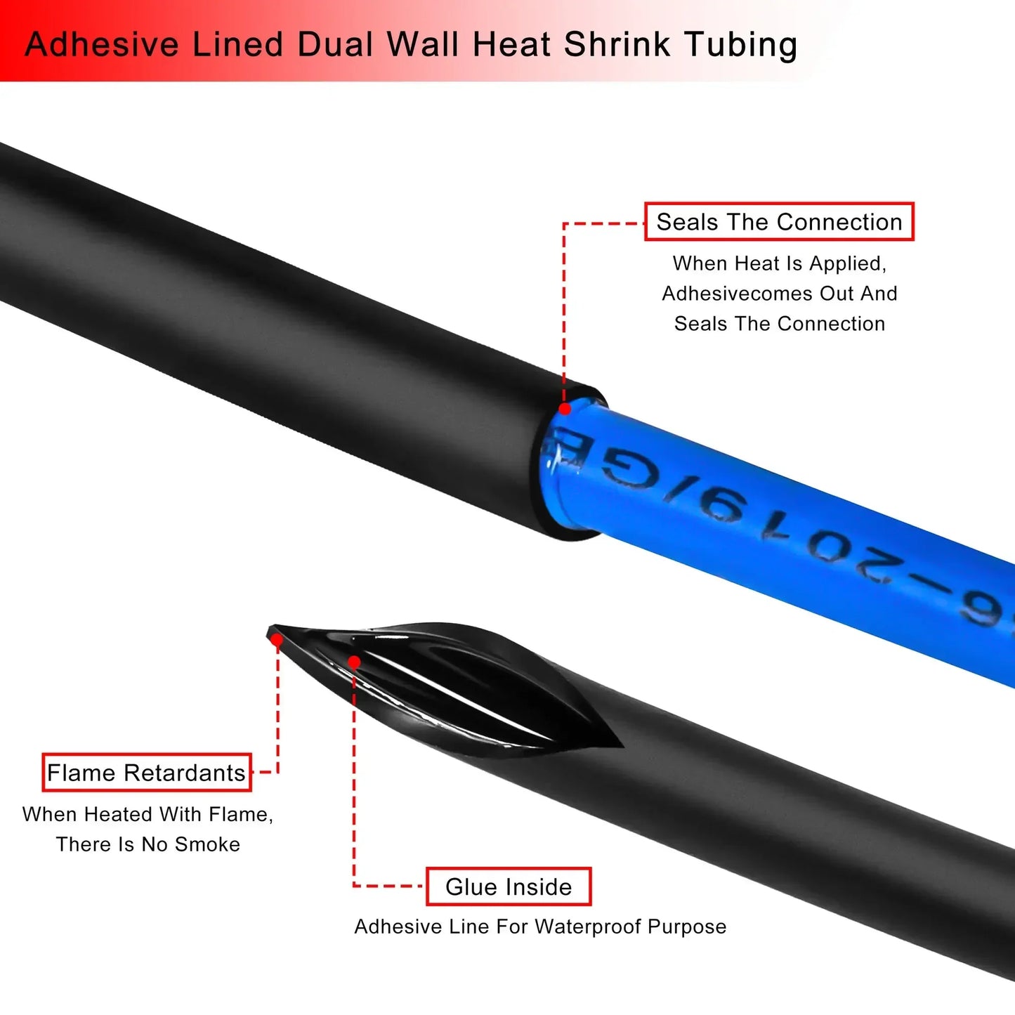 Dual Wall Heat Shrink Tubing with Glue 4:1 – 4 to 20mm