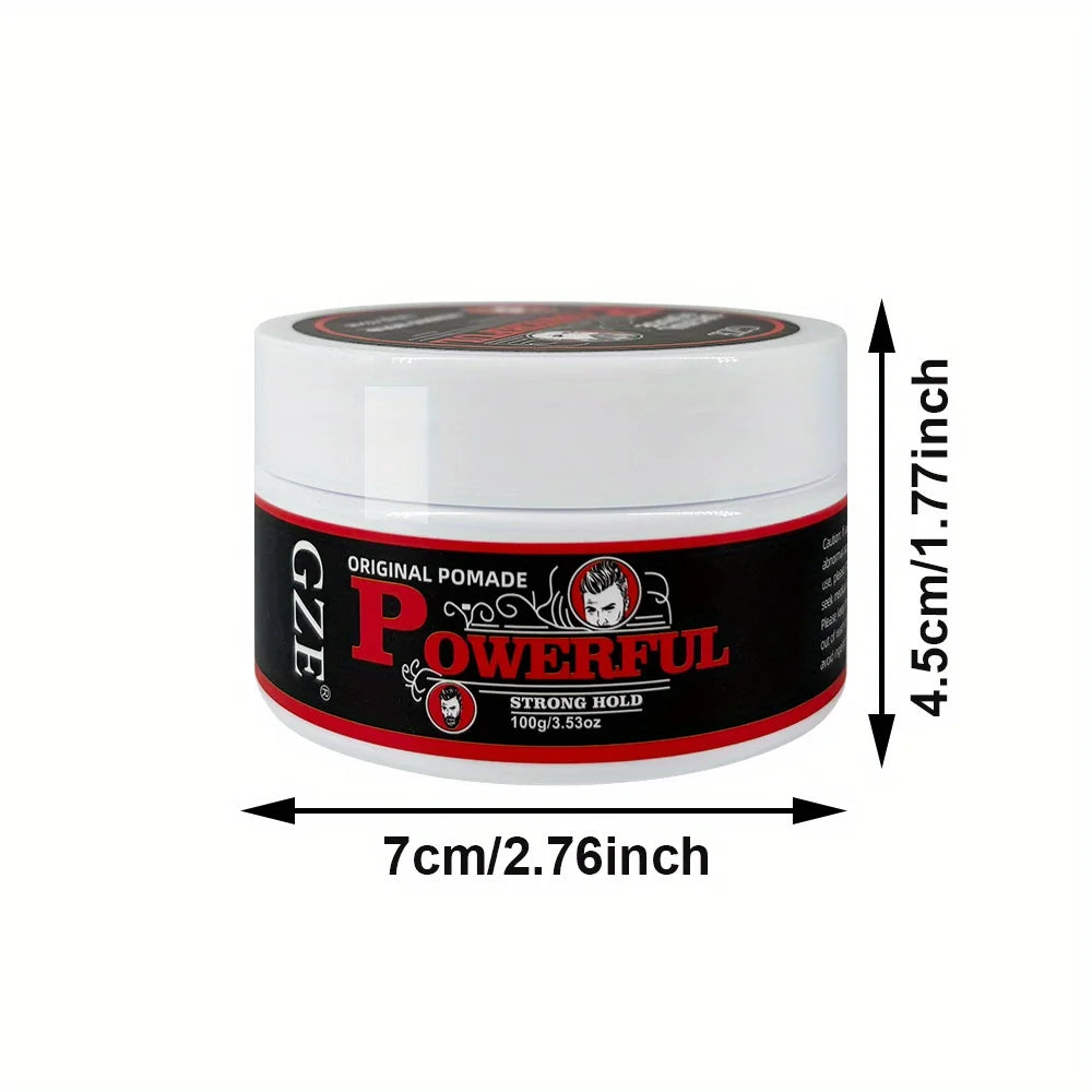 GZE Men's Pomade – Strong Hold, Shine & Frizz Control 100g