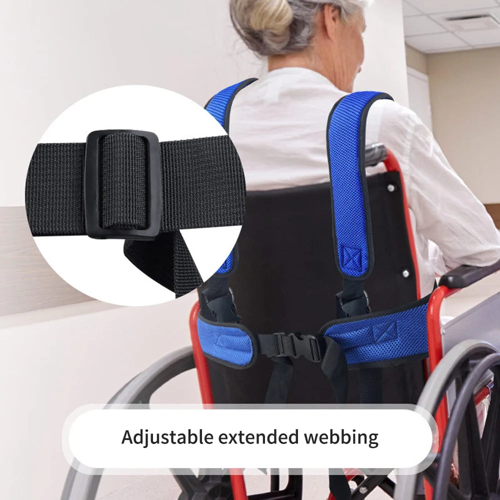 Wheelchair Waist Strap Belt Breathable Elderly Wheelchair Anti-Fall Azimuth Support Fixing Straps Nursing Band For Elderly Peaceful Pleasures Health and Wellness