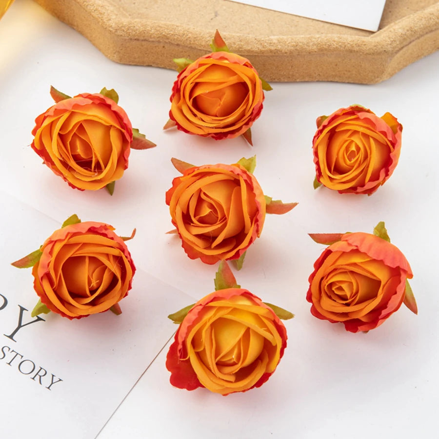 Artificial Silk Rose Heads 10/20 Pcs | Wedding & Home Decor