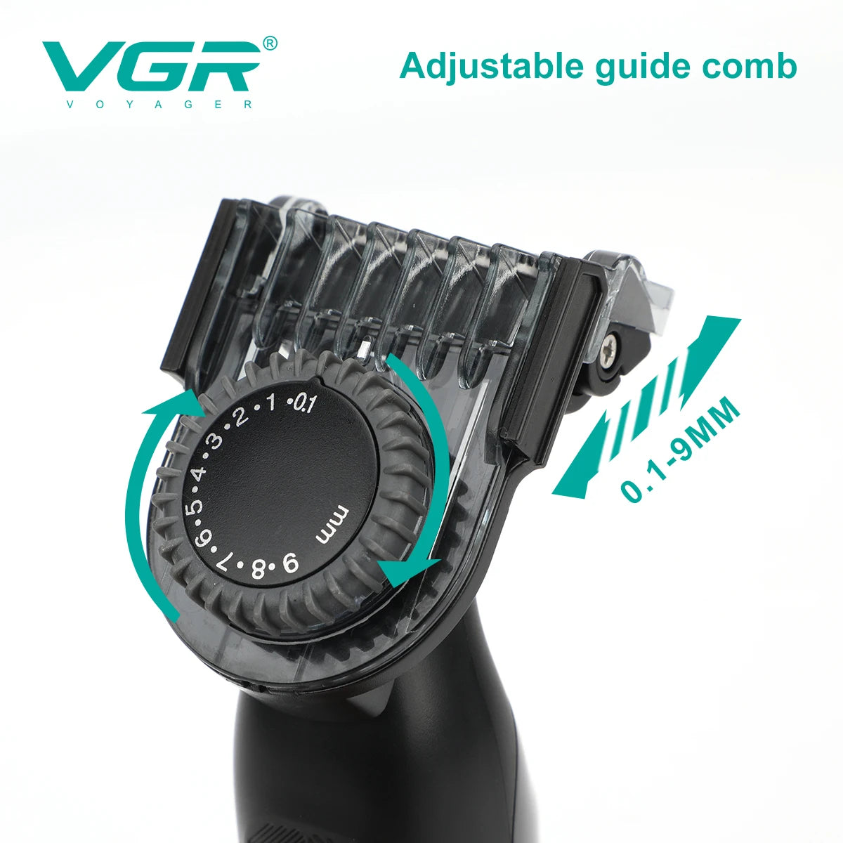 VGR new hair remover 3-in-1 hair trimming set gradient color household shaver IPX6 waterproof intelligent digital shaver V-361 Peaceful Pleasures Health and Wellness