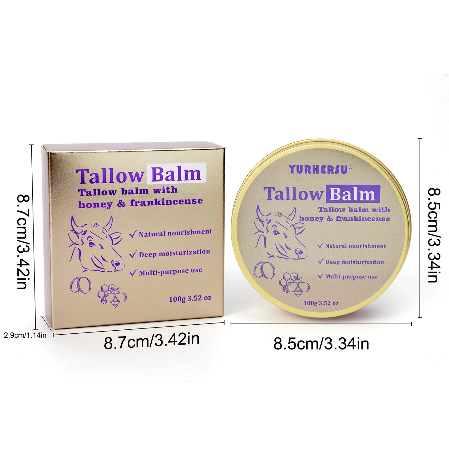 YURHERSU Bovine Tallow Face Cream – Deep Moisture & Nourishment