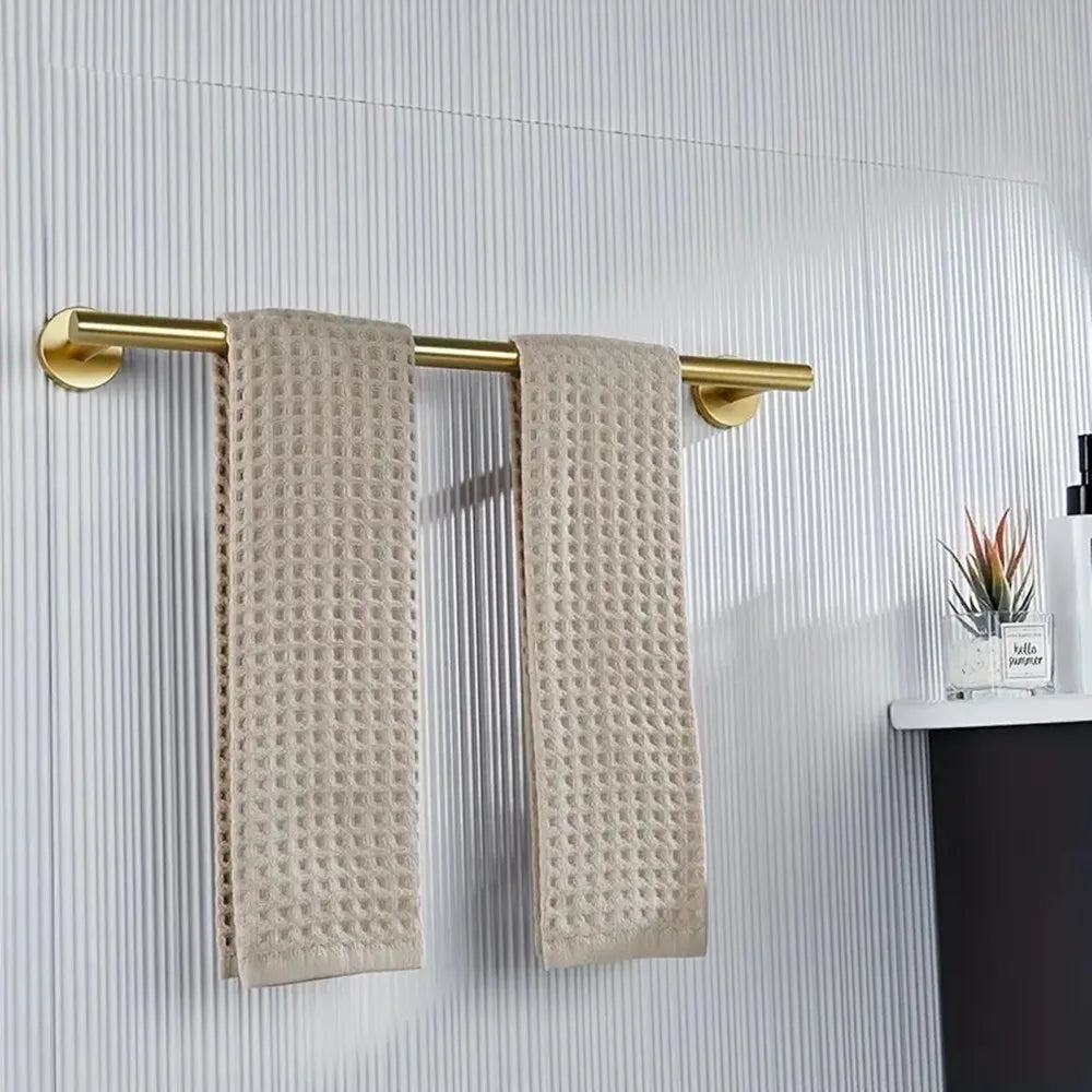 60cm Chrome Steel Wall Mounted Towel Bar with Hook | YANKE