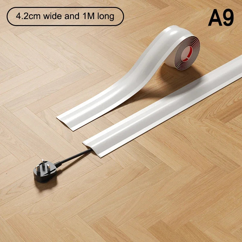Soft PVC Floor Cord Cover | Cable Hider Wire Protector Floor Cable Hider Peaceful Pleasures Health and Wellness A9