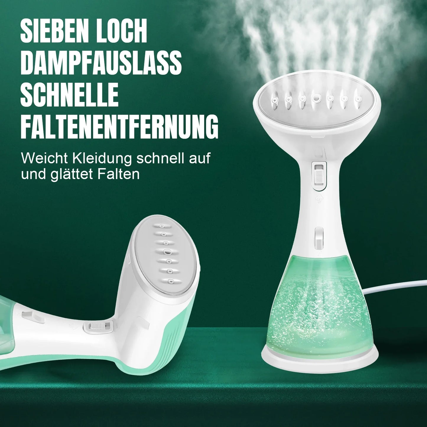 URGGU 1500W Handheld Garment Steamer – 30s Heat-Up Portable