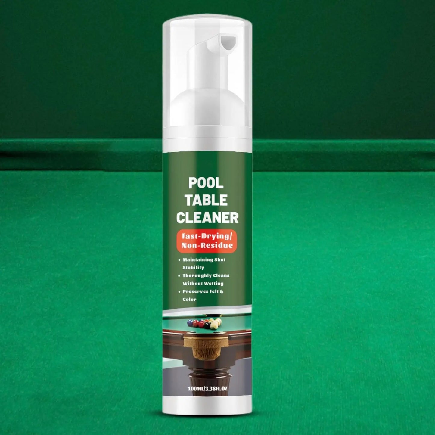 Pool Table Felt Cleaner 100ml Foam Spray with Towel | Billiard