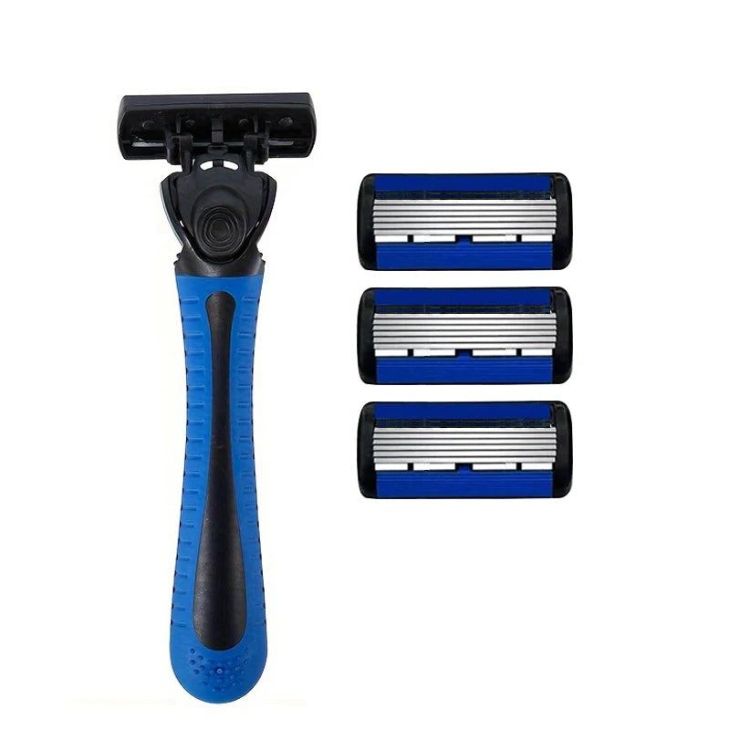 6-Layer Manual Safety Razor | Stainless Steel for Travel & Home