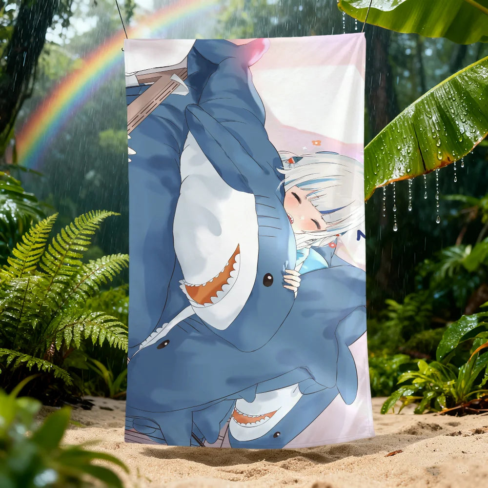 Gawr Gura Hololive Anime Beach Towel – Quick Dry & Soft
