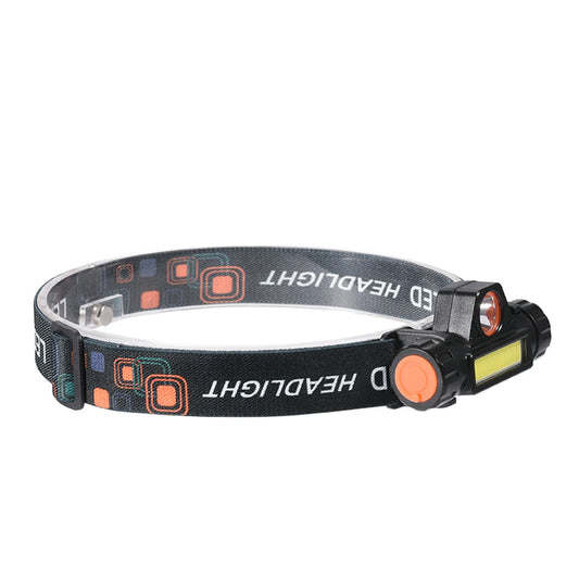 Q5+COB Bright Headlight Night Walking Headlamp Camping Hiking Head Lamp Rechargeable Outdoor Work Light 90 Degree Peaceful Pleasures Health and Wellness Default Title