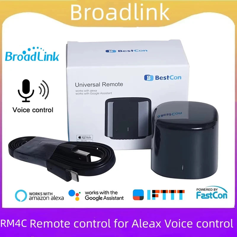 Broadlink Rm4c Mini WIFI IR RM4 BestCon Smart Home Universal Remote for Air Conditioner TV Voice Control by Alexa Google Home Peaceful Pleasures Health and Wellness