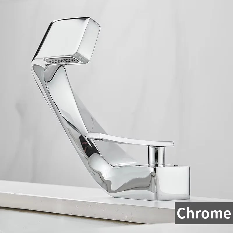 Black Single Handle Basin Faucet | Deck Mounted Bathroom Tap