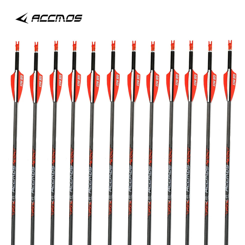 ACCMOS Arrow Pure Carbon Hunting Shooting Practice Archery Shaft