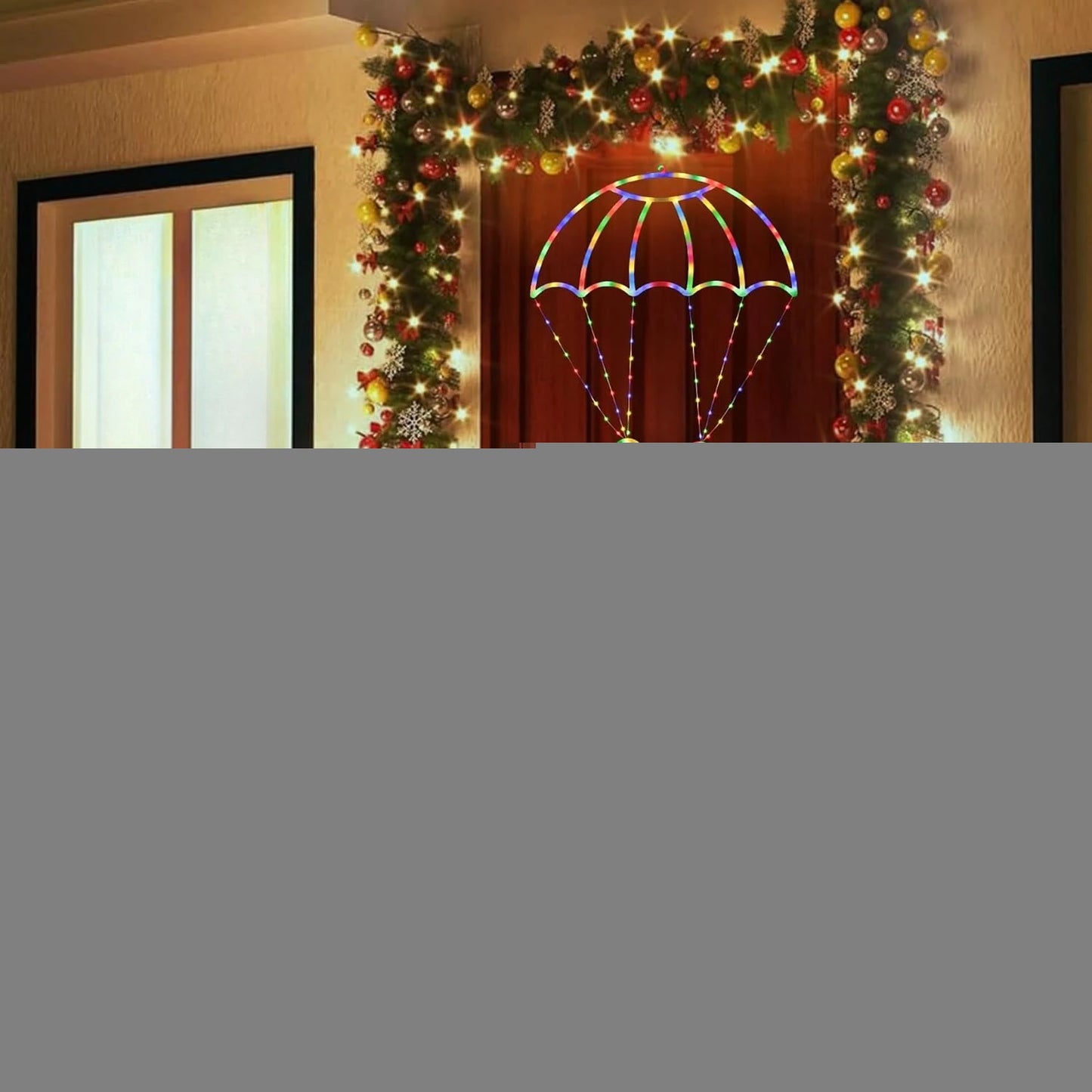 Santa Claus Parachute Christmas Lights | Indoor & Outdoor