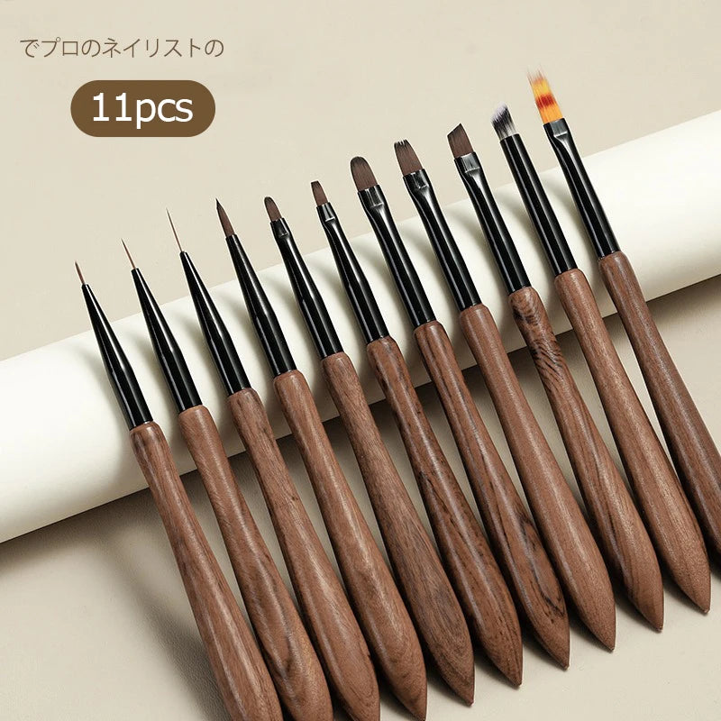 Sandalwood Nail Art Liner Brush – UV Gel Stripe & Detail Pen