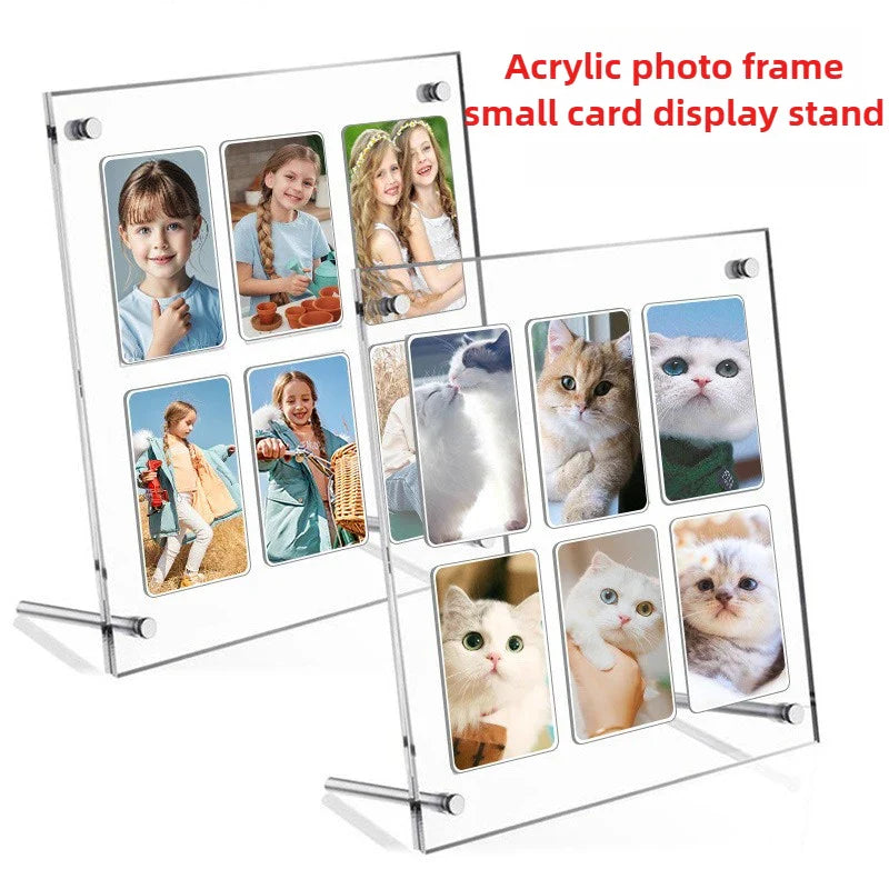 Acrylic 6 & 9 Grid Card Display Frame | Desktop Standing Sign
