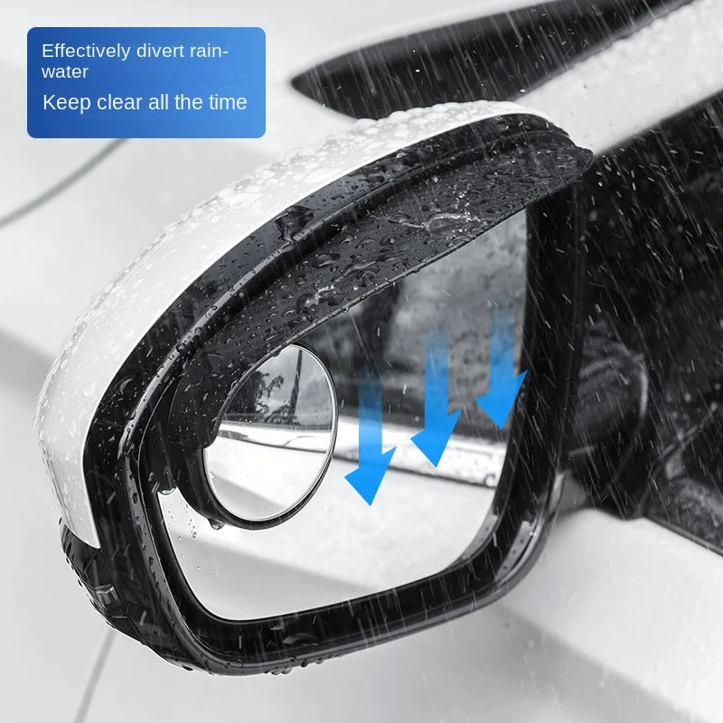 Universal Car Rearview Rain Eyebrow Blind Spot Mirror Small Round Mirror 360 Degrees Parking Auxiliary Mirror Shield Accessories Peaceful Pleasures Health and Wellness