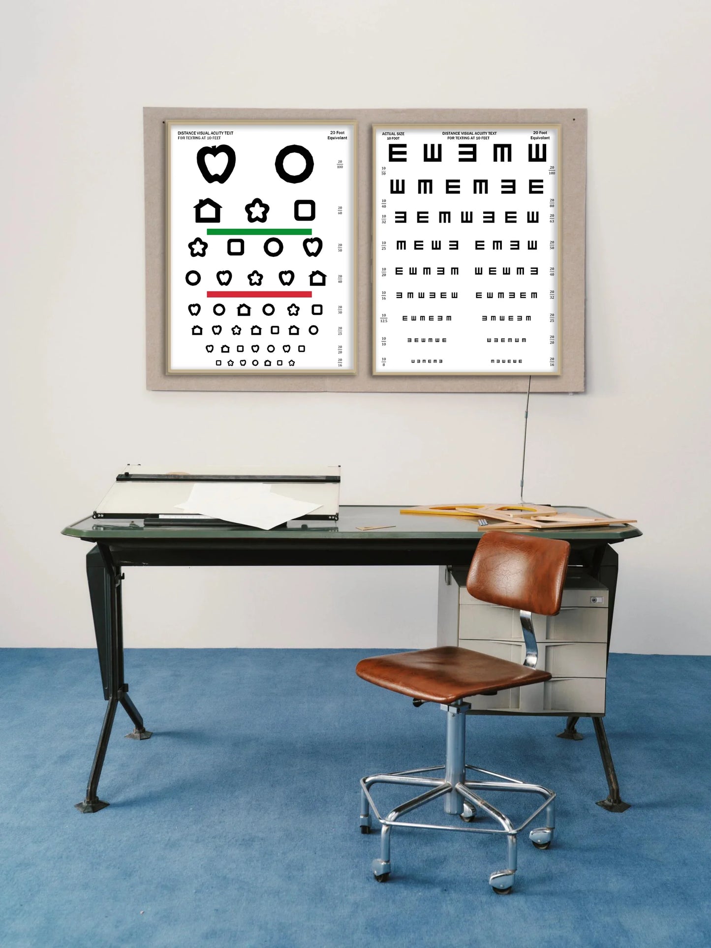 Vision Testing Chart Canvas Wall Art | Optometry Clinic Decor