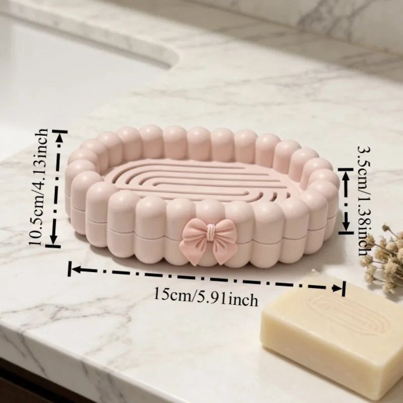 Double Layer Soap Box Large Drainage Soap Holder Household Bathroom Dish Anti-slip Soap Storage Rack for Laundry Room Peaceful Pleasures Health and Wellness