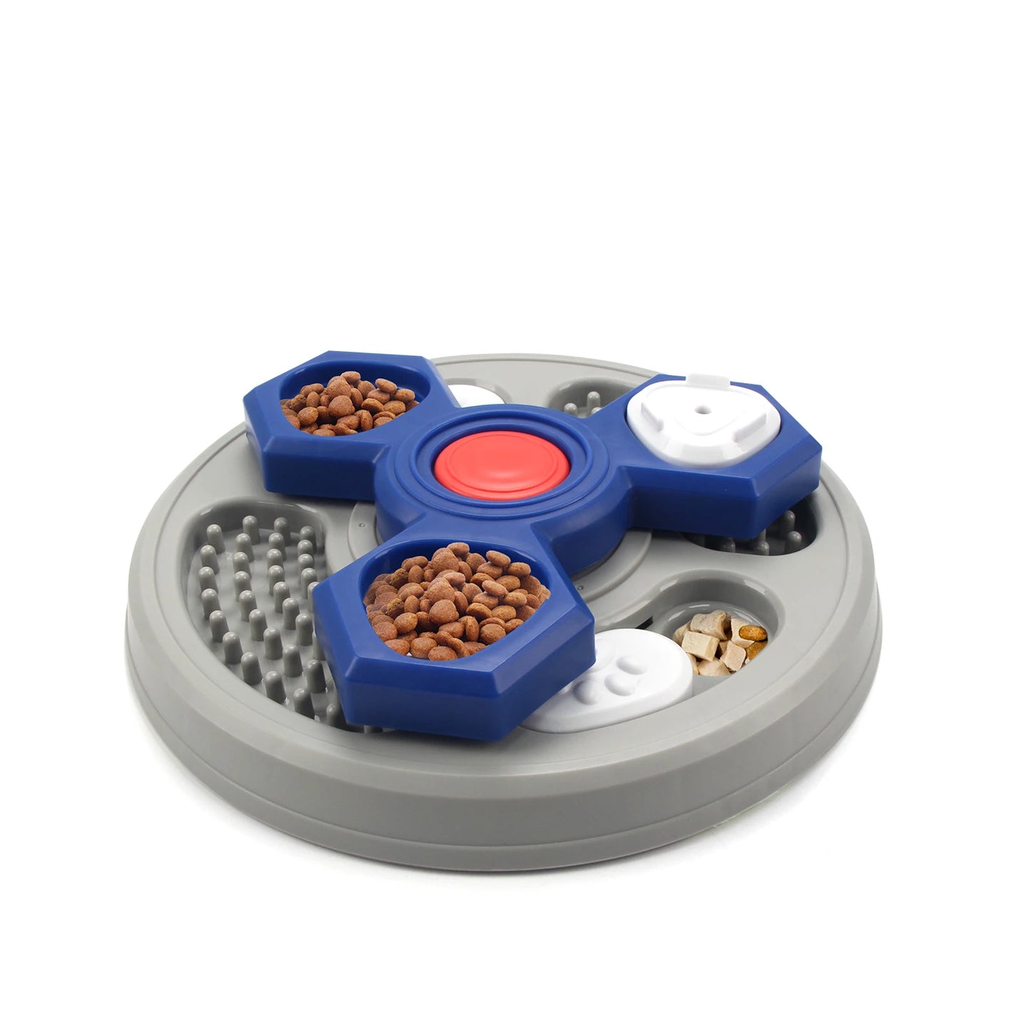 2-Layers Dog Puzzle Toys Slow Feeder Food Dispenser Interactive