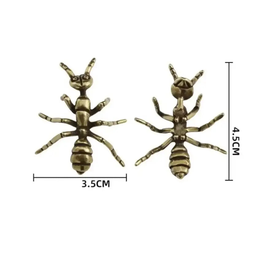 Brass Ant Figurines Miniature Simulation Insect Desk Ornament Table
