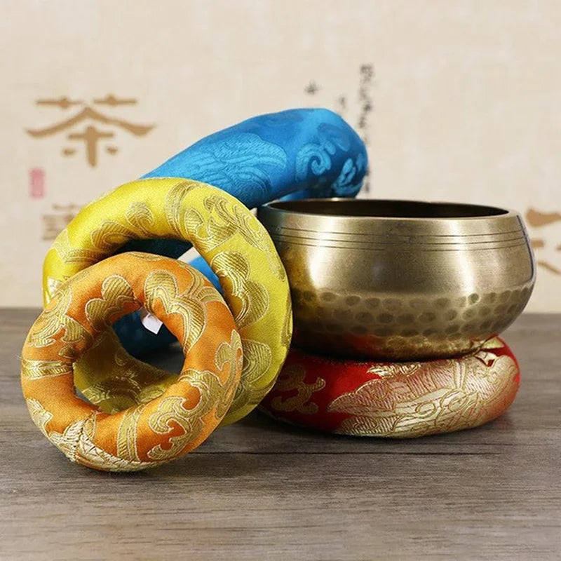 Tibetan Singing Bowl Mat | Chakra Meditation Cushion Pad