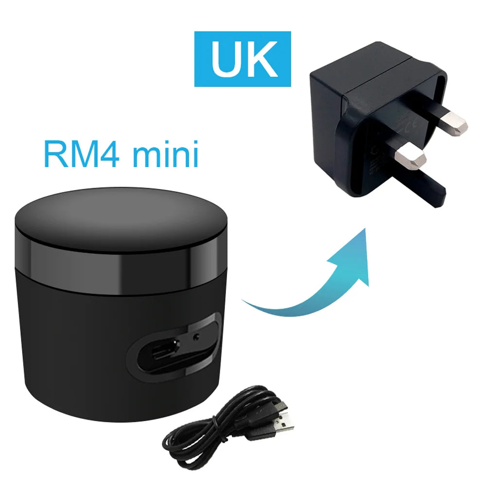 Broadlink Rm4 Mini Smart Remote Control Infrared Universal IR Audio Video Smart Home work with Google Home Alexa Peaceful Pleasures Health and Wellness Uk Rm4 mini China Mainland