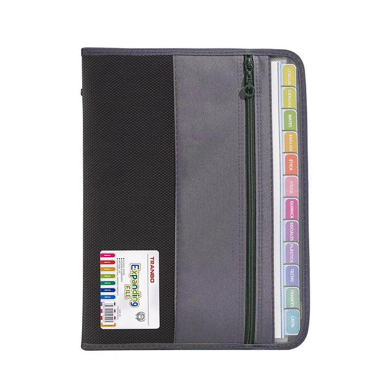 13-Pocket Accordion File Organizer with Zipper & Pencil Pouch
