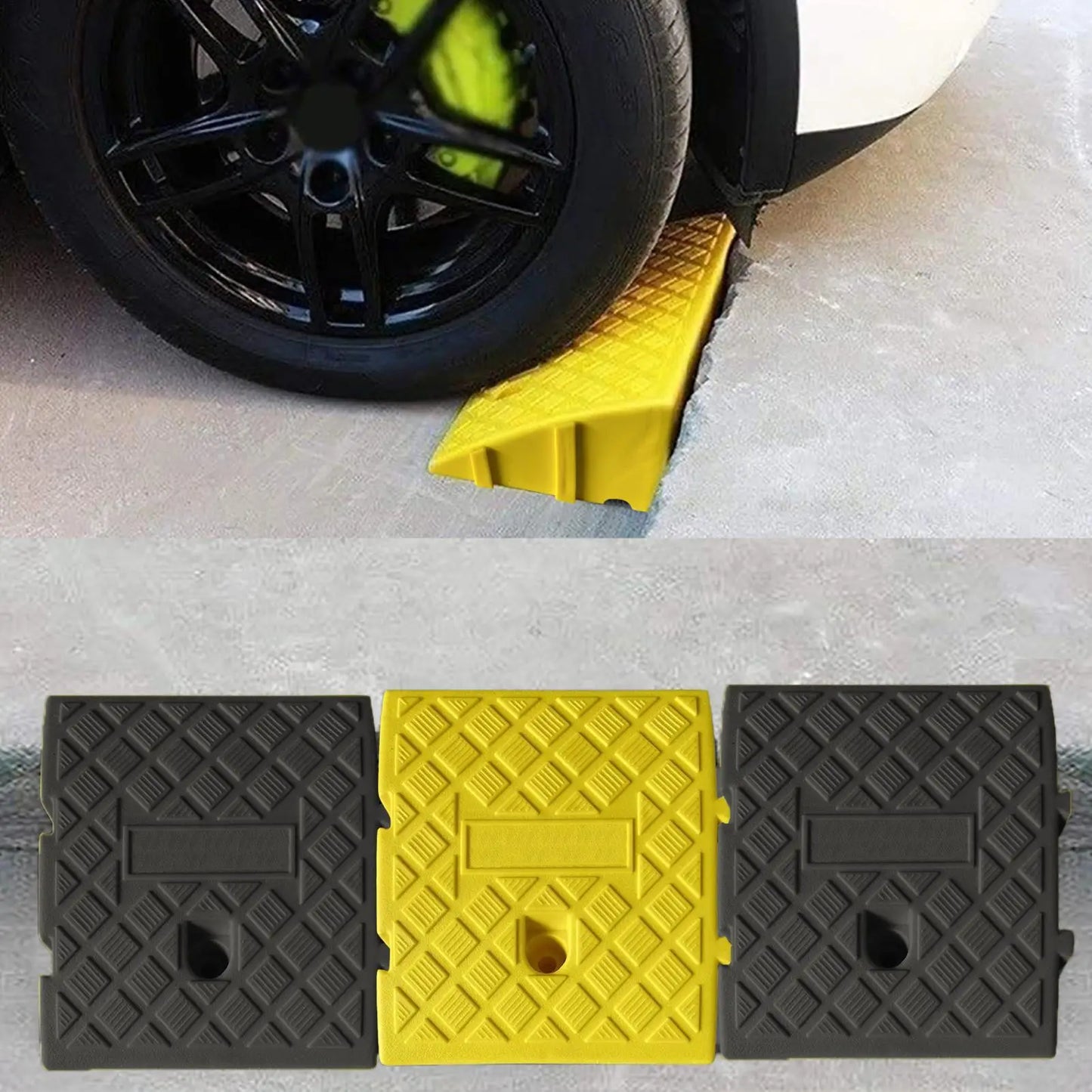 Portable PVC Curb Ramp | Non-Slip Driveway Threshold Ramp