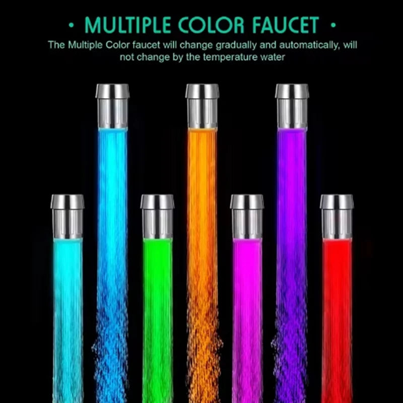 LED Color-Changing Faucet Aerator | 7-Color Temperature Sensor