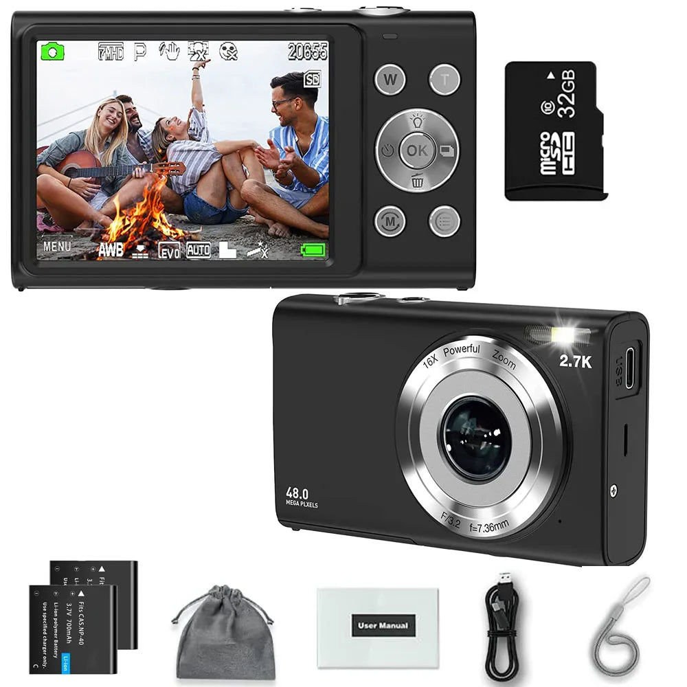 4K Digital Camera 48MP Autofocus Vlogging Camera for Kids & Adults