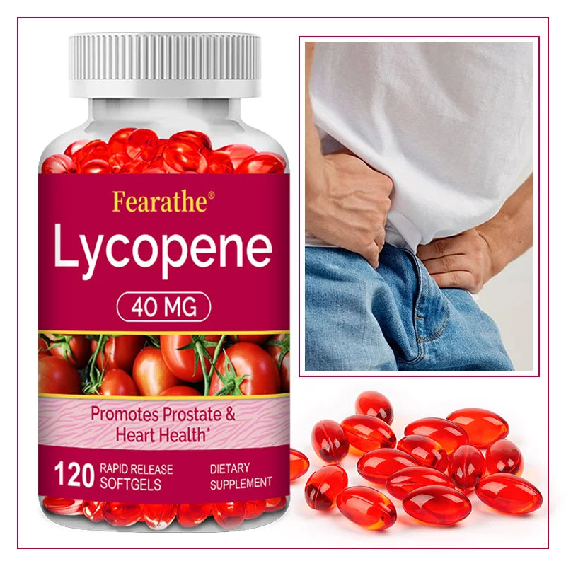 Premium Lycopene 40mg, Dietary Supplement for Prostate, Antioxidant, Heart, Skin & Immune Health, Non-GMO, 30/60/120 Softgels Peaceful Pleasures Health and Wellness