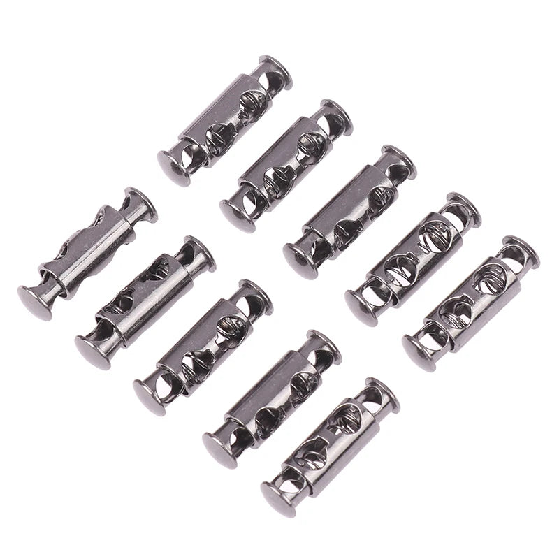 10-Pack Metal Double-Hole Spring Buckles | Cord Lock Toggles