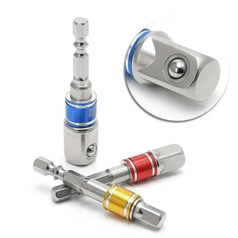 Drill Socket Adapter Impact Extension Bits Bar 1 4 3 8 2 Hex Shank