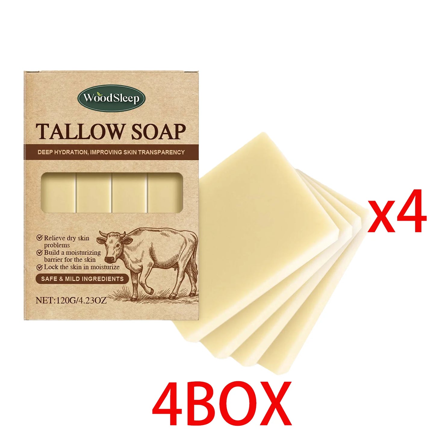 OceAura Grass-Fed Tallow Soap Bar – Face & Body Cleanser