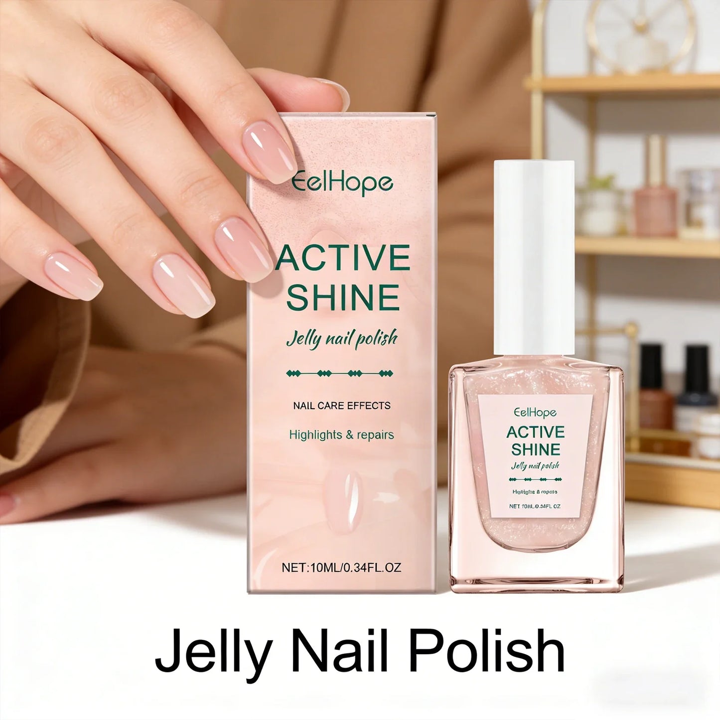 Jelly Gel Nail Polish Translucent Sheer UV LED Soak-Off 10ml