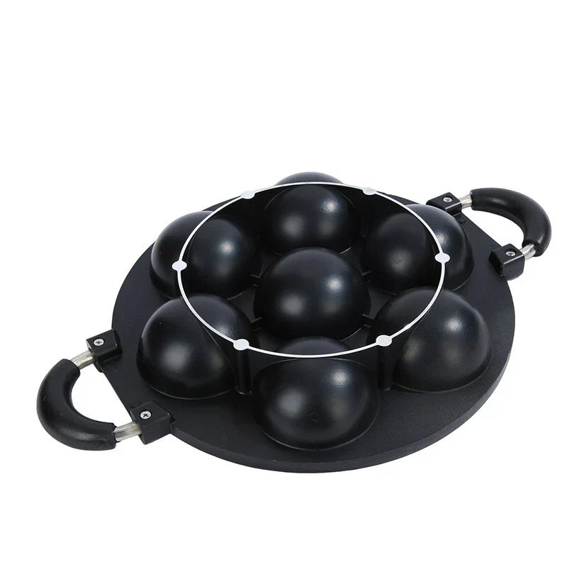 7-Hole Non-Stick Aluminum Egg & Takoyaki Cake Pan
