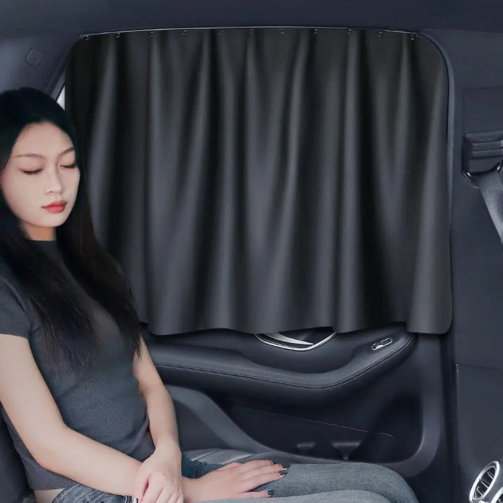 Car Sunshade Track Type Sun Protection Heat Insulation Block Car Rear Side Curtain Car Interior Privacy Shade Peaceful Pleasures Health and Wellness